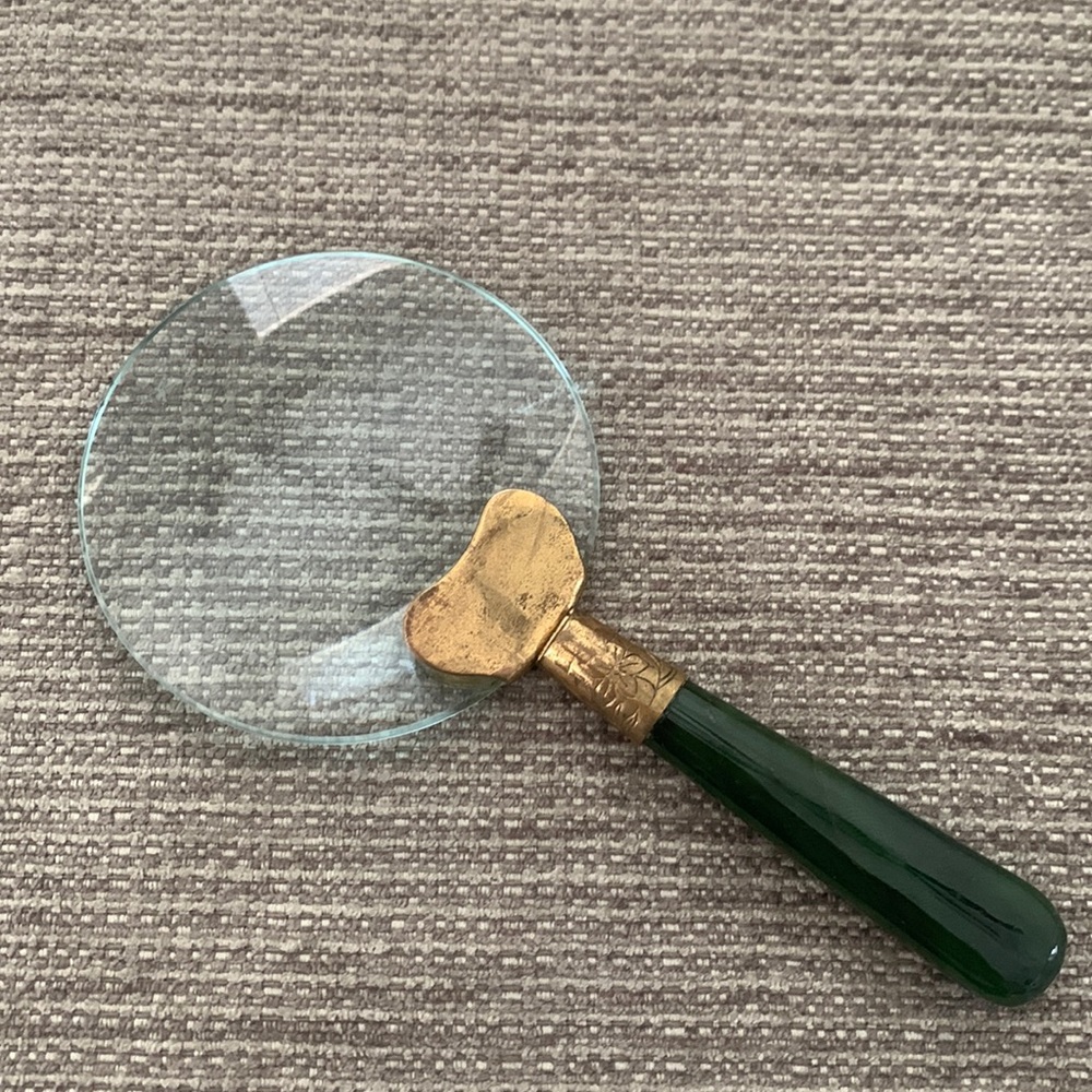Vintage magnified with genuine gem handle